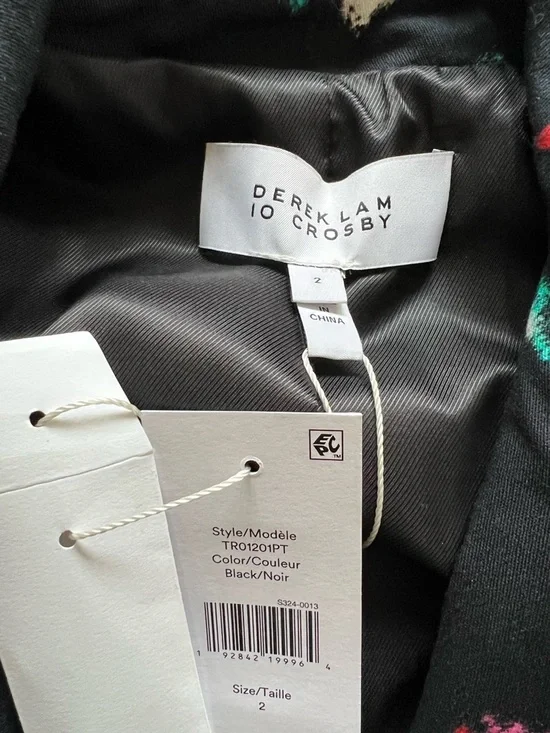 Derek Lam 10 Crosby Dark Floral Tailored Blazer size 2 - Picture 6 of 7